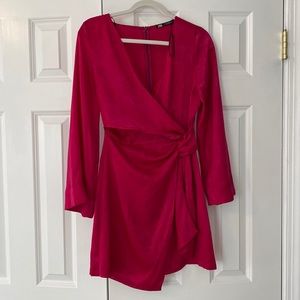 Zara pink wrap dress